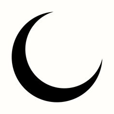 a black and white image of a crescent