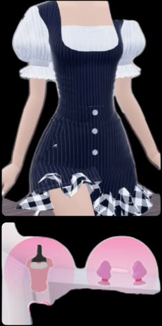 Fancy Dress Code, Aesthetic Roblox Royale High Outfits, Retro Glamour, Combo Dress, Maid Outfit, Glamour Dress, Sleeves Clothing, Themed Outfits, Clothing Hacks