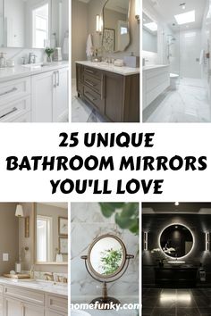 Transform your bathroom with these 25 unique mirror ideas that perfectly showcase your personal style. Whether you're leaning towards a sleek and modern aesthetic or prefer a cozy rustic touch, we've got inspiration for everyone! From trendy round mirrors to statement pieces with intricate frames, discover the best decorative solutions that fit various themes and budgets. Dive into this collection and find the mirror that reflects who you are! Style your space stunningly with our must-see selections today. Rope Mirror Frame, Bathroom Mirrors Ideas, Vintage Bathroom Mirrors, Unique Bathroom Mirrors, Mirrors Ideas, Curvy Mirror, Full Wall Mirror, Bathroom Mirror Ideas, Minimalist Mirrors