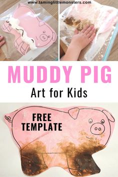 muddy pig art for kids to make