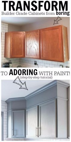 the before and afters of painting kitchen cabinets