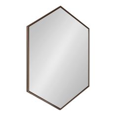 a hexagonal mirror on a white background