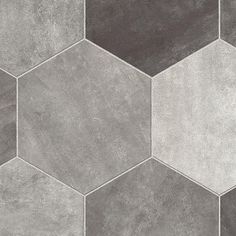 a grey and white hexagonal tile pattern