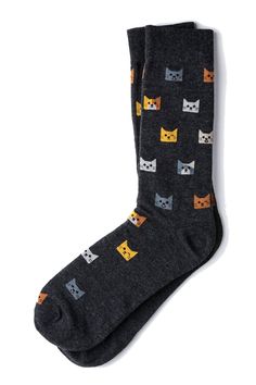 PRICES MAY VARY. We all know that the world is probably run by cats anyway, so pay homage to cat power with our Kitty Cat socks. These Sock Genius socks feature a variety of cats and are made of carded cotton to cushion your pounce. Er, step. Fits shoe size 7-13 Dimensions 3.25” x 14.5” Material: 78% Carded Cotton, 20% Nylon, 2% Spandex We all know that the world is probably run by cats anyway, so pay homage to cat power with our Kitty Cat socks. These Sock Genius socks feature a variety of cats Socks Outfit Men, Kitten Socks, Whimsy Wedding, Hipster Cat, Cat Power, Power Animal, Sock Outfits, Funky Socks, Mens Dress Socks