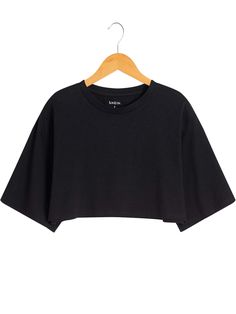 Cropped Oversized Tshirt, Baggy Crop Top, Dr Mundo, Blusas Crop Top, Chic Evening Dress, Black Crop Tee, T Shirt Crop Top, Crop Top Outfits