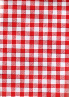 a red and white checkered tablecloth is shown in close up, as if it were made out of paper