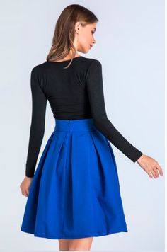 Material: Polyester, Cotton • Dresses Length: Knee-Length • Style: Casual • Decoration: Bow • Silhouette: A-Line • Waistline: Empire • Type: Solid Bow Silhouette, High Waist Pleated Skirt, High Waisted Pleated Skirt, Cotton Dresses, Pleated Skirt, Dress Length, High Waisted Skirt, Style Casual, Knee Length