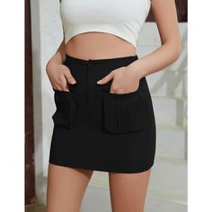 Elevate your style with the KOJOOIN Women's High Waist Black Cargo Skirt, a must-have for those who value both fashion and functionality. This bodycon mini skirt is designed to flatter and support with its high-waisted, stretchy silhouette.

- **Color:** Black
- **Size:** XL
- **Material:** 60% Polyester Terylene, 40% Spandex
- **Gender:** Female
- **Features:** Solid color, stretchy fabric, convenient pockets, plain hem

Crafted from a durable blend of polyester terylene and spandex, this skirt Fitted Cargo Skirt With Pockets For Night Out, Trendy Fitted Mini Skirt With Pockets, Fitted Mini Cargo Skirt For Summer, Fitted Mini Skirt With Pockets, Mini Length Skort With Pockets For Night Out, Casual Fitted Cargo Pencil Skirt, Casual Fitted Mini Cargo Skirt, Casual Mini Length Fitted Cargo Skirt, Casual Fitted Pencil Skirt Skort