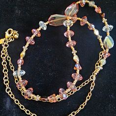 Chicos Long Gold Tone Sweater Necklace. Really Beautiful! And Sparkly, It Is 36 Inches Long And Brand New, Bundling Welcome Elegant Pink Wire Wrapped Crystal Necklace, Sweater Necklace, Resin Clay, Pink Gold, Long Necklace, Pink And Gold, Gold Tones, Women Accessories, Brand New