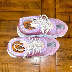 Used But I’ve Never Worn Since I Purchased. Such A Pretty Lavender Color. Vestiaire Collective Authentication Tag Still On Shoes. Size 38. Open To Offers Luxury Purple Lace-up Sneakers, Luxury Purple Low-top Sneakers, Versace Purple Sneakers Turquoise, Versace Chain, Chain Reaction, Versace Shoes, Lavender Color, On Shoes, Womens Shoes Sneakers