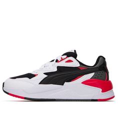 PUMA X-Ray Speed 'Black High Risk Red' 384638-04 (SNKR/Retro/Casual/Unisex) Casual Sneakers With Red Accents For Streetwear, Puma X Ray, Puma X, High Risk, X Ray, Your Perfect, Athletic Shoes, Sneakers, Red