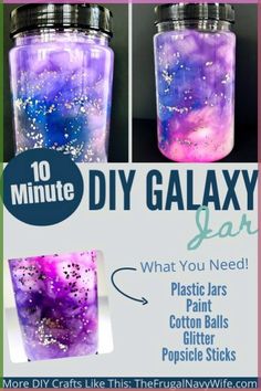 the instructions for how to make galaxy jars