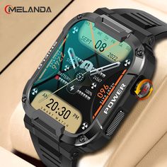 Product Features: MELANDA 1.85 Outdoor Military Smart Watch blends advanced technology with outdoor durability. Stay connected with direct call functionality from your wristwatch. With an IP68 rating, this smartwatch is waterproof and can handle various weather conditions. Choose from multiple device languages and message/app language options for personalized use. Precise tracking of health metrics, including heart rate, blood oxygen, sleep patterns, and blood pressure. Monitor fitness levels wi Tracker Fitness, Wearable Devices, Smart Watches Men, Voice Assistant, Smart Watches, Fitness Watch, Heart Rate Monitor, Activity Tracker, Survival Gear