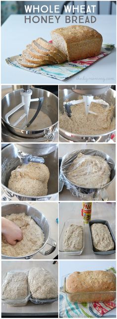 step by step instructions on how to make homemade whole wheat bread for breakfast or brunch