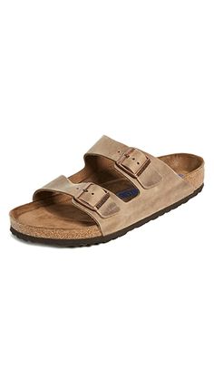 Leather: Cowhide Regular fit Slide sandals Buckle at top Open toe Rubber sole Made in Germany This item cannot be gift-boxed | Birkenstock Arizona SFB Sandals Birkenstock Sandals Men, Men Birkenstock, Boston Clogs, Birkenstock Sandals Arizona, Suede Clogs, Suede Mules, Footbed Sandals, Birkenstock Sandals, Birkenstock Arizona