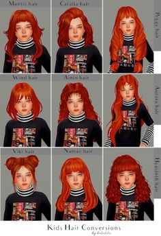 Kids Hair Conversions Los Sims, Sims 1