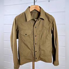 Khaki Filson Safari Jacket Nwot Size Xs Sold Out At Filson Filson Jacket, Safari Jacket, Mens Jackets, Jackets & Coats, Man Shop, Color