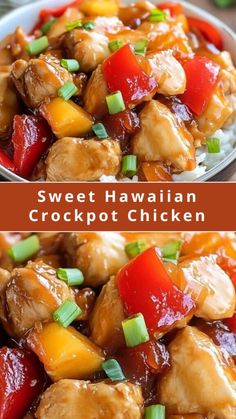 this sweet and sour hawaiian crockpot chicken recipe is so good it's ready to be eaten