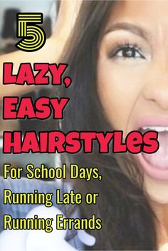 Lazy Easy Hairstyles For School Days, Running LATE or Running Errands - Busy Mom SOLUTIONS Easy Cute Hairstyles For School, Easy Lazy Hairstyles, Easy Cute Hairstyles, Running Late Hairstyles, Lazy Girl Hairstyles, Wash And Blow Dry, Lazy Day Hairstyles, Cute Hairstyles For School