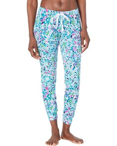 Lilly Pulitzer Tinsely Knit PJ Pants | Zappos.com Multicolor Athleisure Bottoms With Elastic Waistband, Athleisure Multicolor Bottoms With Elastic Waistband, Casual Multicolor Sleepwear With Elastic Waistband, Comfortable Multicolor Bottoms For Loungewear, Multicolor Elastic Waistband Sweatpants For Loungewear, Multicolor Leisure Bottoms With Drawstring, Multicolor Drawstring Bottoms For Leisure, Sporty Multicolor Loungewear Bottoms, Leisure Multicolor Drawstring Bottoms