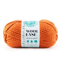 wool ease thick to quick yarn in orange