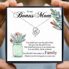 BONUS MOM NECKLACE FAMILY GIFTS on hunnylife.com Girly Necklace, Interlocking Circle Necklace, Sister In Law Gifts, Meaningful Necklace, Bonus Mom, Sister Necklace, Daughter Jewelry, Symbol Necklace, Crystal Pendant Necklace