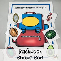 this is an image of a back to school shape sorter with pictures on it