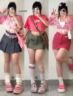 Korean Outfit Street Styles Plus Size, Korean Casual Outfits Plus Size, Midsize Korean Fashion, Chubby Korean Outfits, Midsize Korean Outfits, Cute Korean Outfits Plus Size, Plus Size Korean Outfits