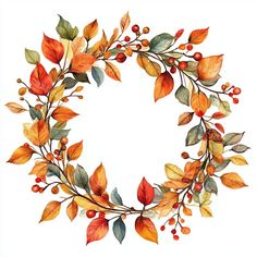 a wreath made out of leaves and berries