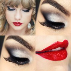 Concert Taylor Swift, Makeup Space, Red Makeup Looks, Taylor Swift Nails, Taylor Swift Red Tour, Taylor Swift 22