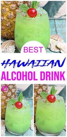 the best hawaiian alcohol drink recipe is made with pineapple, mint and watermelon