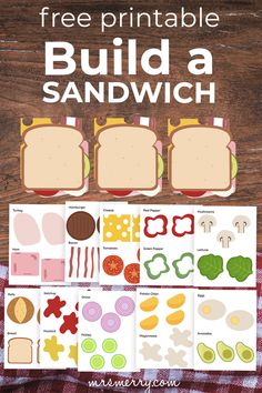 build a sandwich free printable game Printable Games For Preschoolers, Sandwich Template Free Printable, Nutrition Games For Kids, Aba Activities For Kids, Food Activity For Kids, Sandwich Template, Dramatic Play Printables Free, Free Printable Kids Activities, Nutrition Activities For Kids