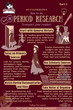 an info sheet describing how to use period research