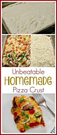 the homemade homemade pizza crust is ready to be eaten