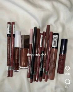 Brown Lip Products, Lipstick Combos, Brown Lip Combo, Basic Makeup For Beginners, Lip Combos, Makeup Wishlist, Makeup List, Brown Lipstick, Swag Makeup