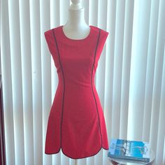 Nwt Skies Are Blue Red Dress. Cute Black Detail. Wear This Dress To The Office, Date Night, Or Out With The Girls. This Was Bought From Dillard’s! Cute Black, Date Night, Blue Dresses, Red Dress, Womens Dresses, Red, Dresses, Women Shopping, Blue