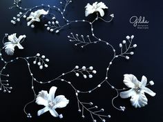 In this new DIY tutorial I will tell you how to make a wedding hair accessories for your future event. Today we will make bridal hair vine from beads, flowers and wire that will fits any bridal hair styles  #gilda #jewelry #howtomake #handmade #diy #hair #vine #wedding #bridal #accessory #GildaWorkshop #tutorial