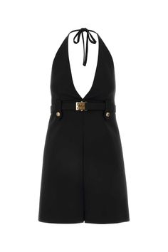 Black Stretch Wool Dress from Miu Miu Luxury Miu Miu Dresses For Women, Luxury Fitted Miu Miu Dresses, Sleeveless Miu Miu Summer Dress, Miu Miu Sleeveless Spring Dresses, Miu Miu Black Mini Dress, Miu Miu Dress, Wool Dress, Complete Outfits, Black Stretch