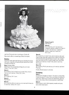 an instruction manual for making a wedding dress