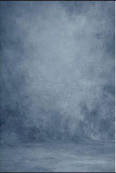 an abstract painting with blue and gray tones