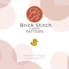 the brick stitch pattern has been created by an artist and is featured in this image