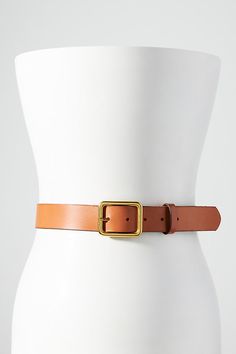 Classic as can be, the Emerson is a luxe leather belt offered in a rainbow of colors (by popular demand). | The Emerson Belt by Anthropologie in Brown, Women's, Size: XL, Leather/Metal Women’s Leather Belts, Leather Belt Outfit Women, Classic Belts For Women, Women’s Belts, Brown Belt Women, Mom Clothes, Cute Belt, Belt Style, Brown Women