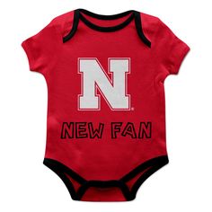 University of Nebraska Huskers Vive La Fete Infant Game Day Red Short Sleeve Onesie New Fan Logo and Mascot Bodysuit Holiday Baby Shower, Nebraska Huskers, College Logo, Holiday Baby, Short Sleeve Bodysuit, Red Shorts, Baby Games, Perfect Birthday, Favorite Team