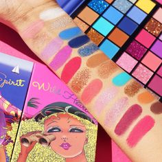 DESCRIPTION Our Duos got a makeover! Meet the new improved Free Spirit, wild heart. The girls you love are back with 36 fun and vibrant shades to choose from! A fresh combination of mattes and shimmers, perfect for a soft or full-on glam. Size of Palette 5.75(W)" x 5.75(H)" x 0.39(D)" Heart Eye Shadow, Wild Spirit Soft Heart Sweet Soul, 2000s Eyeshadow Palette, Heart Eyeshadow Palette, Empowered Eyeshadow Palette, Intense Makeup, Travel Mirror, Natural Glam, Branding Mood Board