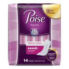 a pack of toilet paper with the words poise pads on it's front