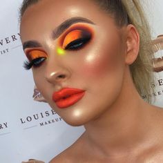 Yellow Makeup, Orange Makeup, Neon Makeup, Rave Makeup