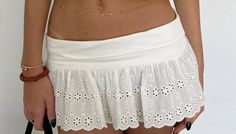 Pleated Short Skirt, Flowy Mini Skirt, Ruffle Mini Skirt, Skirt For Women, Lace Hem, Kate Moss, Short Skirt, Women Lace