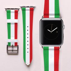 Welcome to the CreativeGoodDesign! I`m always happy to see you in my shop:)  ABOUT THE PRODUCT: - The band for Apple Watch; - The bands are made from high quality leather; - There are high-resolution designs on the bands that make your Apple Watch looks excellent, even after using for a long time; - The great gift for your Mom, sister, Dad, brother, friend etc. - The bands available for both 38mm (1.49 inch) / 40mm (1.57 inch) and 42mm (1,65 inch) / 44mm (1.73 inch) iWatch sizes; - Length of the bands for both size options is 18 cm (or 7,08 inches); Fits for Apple Watch: Series 1/2/3 PAY ATTENTION PLEASE: I'm not responsible for the mistakes you can make in your order. All my bands are handmade and I make them under your request, so I can't exchange it or make you a refund if you put a mis White Leather Strap Watch Bands For Gift, White Leather Strap Watch Band As Gift, Screen Protector Packaging, Women's Watch Bands, Apple Watch Bracelets, Apple Watch Sizes, Apple Watch 1, Italian Flag, Leather Watch Band