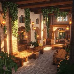 Mc House Interior Ideas, Minecraft Library Room Ideas, Minecraft Castle Designs Interior, Minecraft Cabin Interior Design, Minecraft Modded Interior, Hobbit Interior Minecraft, Minecraft Ceiling Design Ideas, Minecraft Interior Design Mansion, Minecraft Villager House Interior