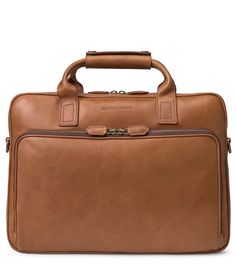 From Johnston & Murphy&#x2C; the Men's Rhodes briefcase features:Smooth&#x2C; full-grain steer leatherCotton twill lining in signature J&M custom plaidTop main compartment includes highly padded laptop section for up to 15" laptop&#x2C; large open pocket full length zip pocketInterior zip pocket for personal accessoriesLarge front-zip pocket with organization panel with four pockets&#x2C;one card pocket&#x2C; three pen loops&#x2C; an American Icons, Antique Brass Hardware, American Presidents, Johnston Murphy, Boy Shoes, Bags Travel, Personalized Accessories, Dillard's, Lifestyle Brands